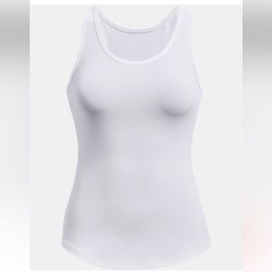 Under Armour White Ribbed Tank